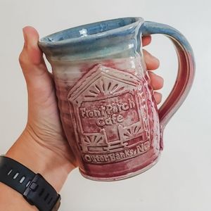 Outer banks cafe handmade mug